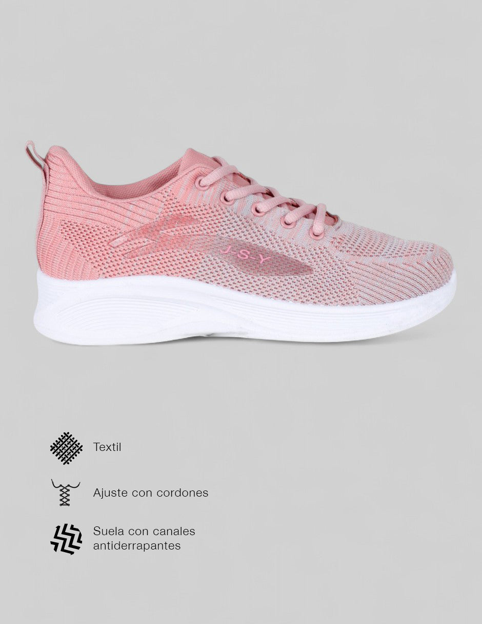 Tenis tipo deportivo  Sfera en Textil – Rosa