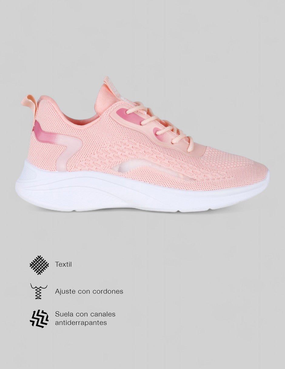 Tenis tipo deportivo  Sfera en Textil – Rosa