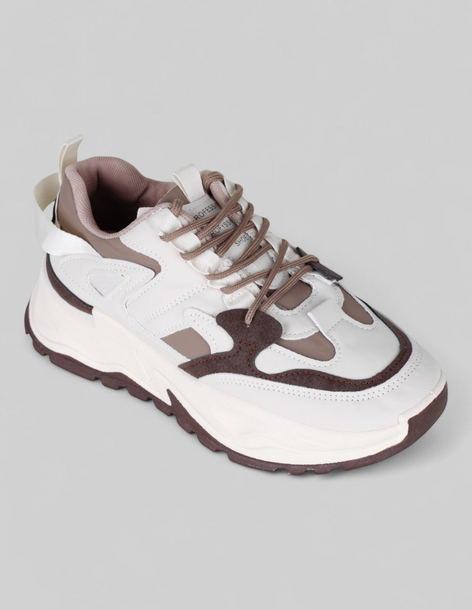 Tenis tipo deportivo Exterior Sintético Color Beige Para Mujer De RBBASICS