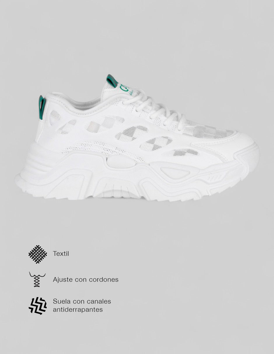 Tenis tipo deportivo  Sfera en Textil – Blanco