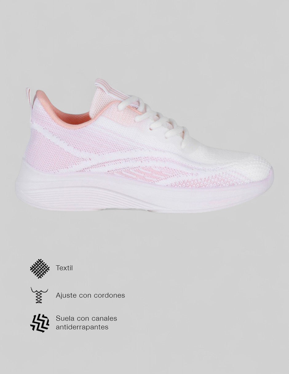 Tenis tipo deportivo  Sfera en Textil – Rosa
