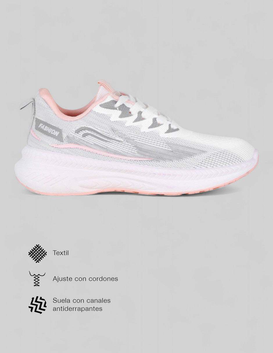 Tenis tipo deportivo  Sfera en Textil – Blanco