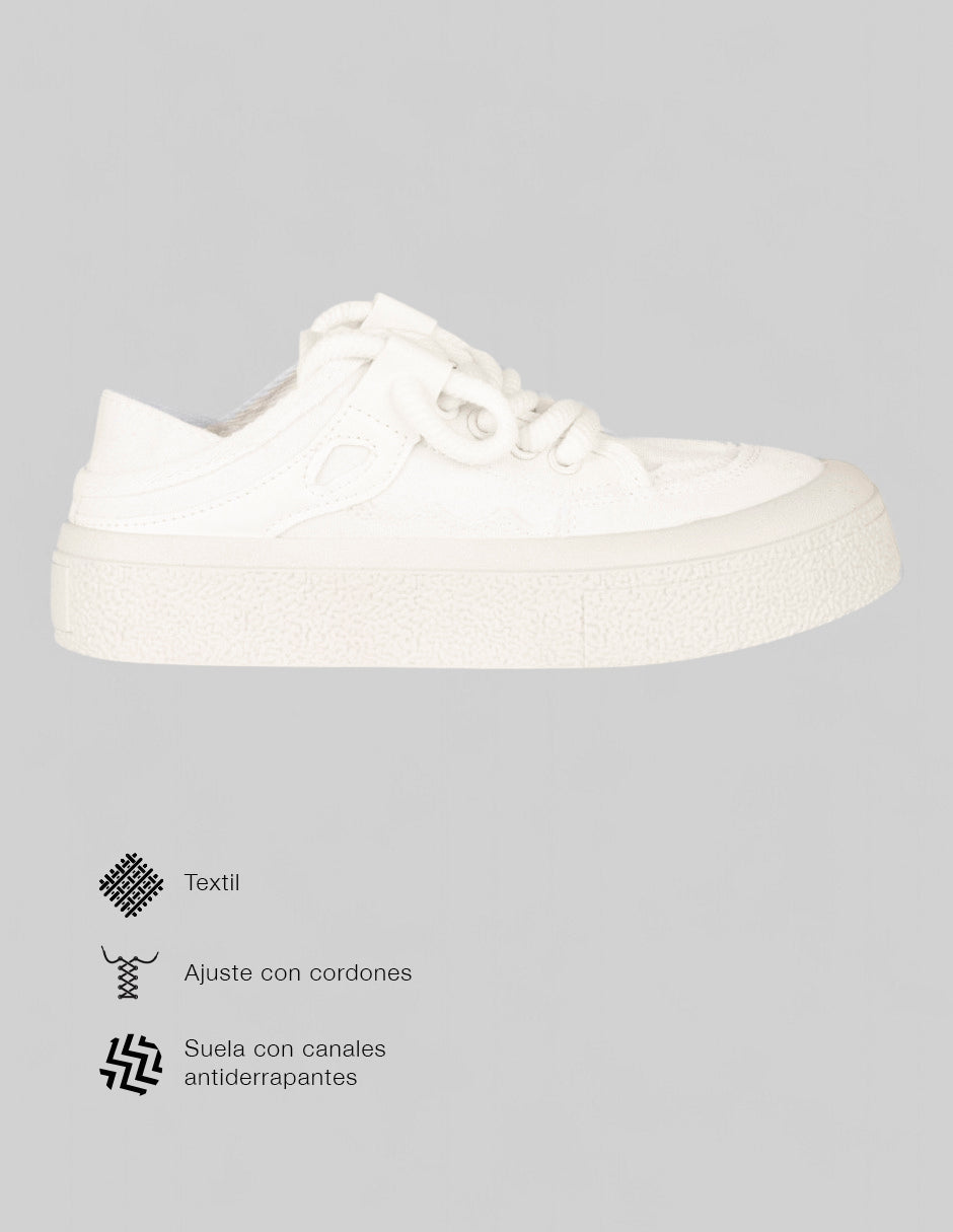 Tenis con cordones  Orbit en Textil – Beige