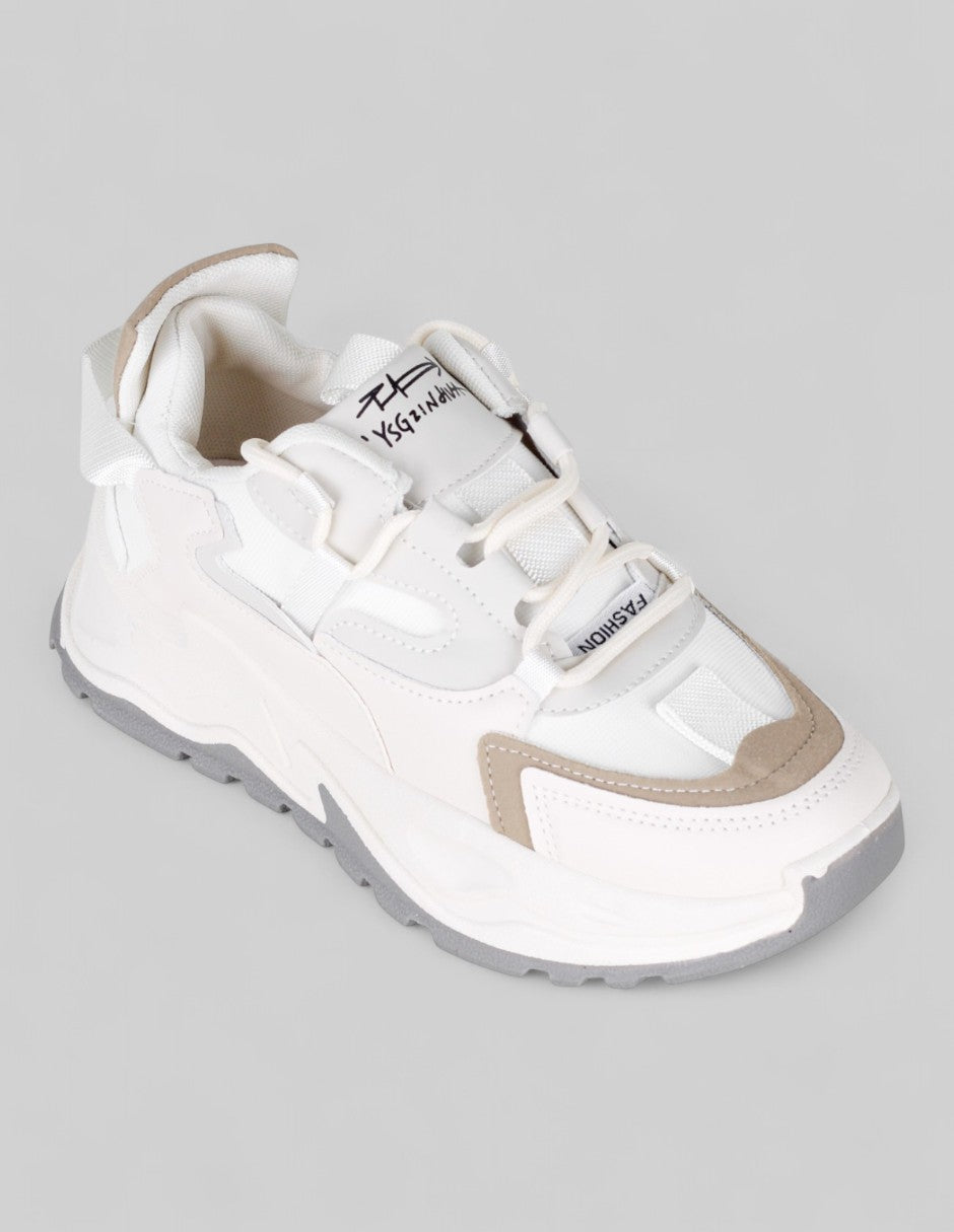 Tenis tipo deportivo Exterior Sintético Color Beige Para Mujer De RBBASICS