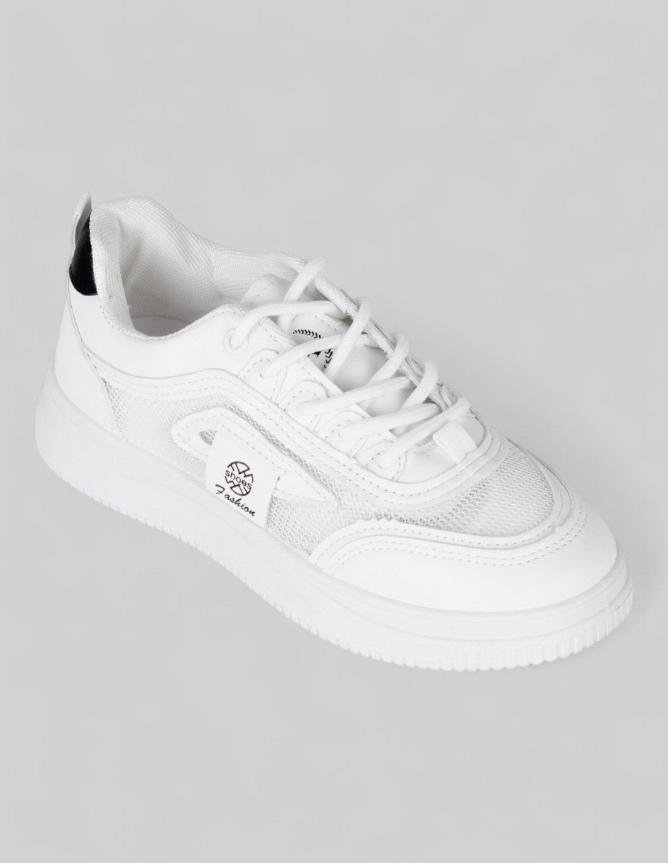 Tenis con cordones  Orbit en Textil – Blanco