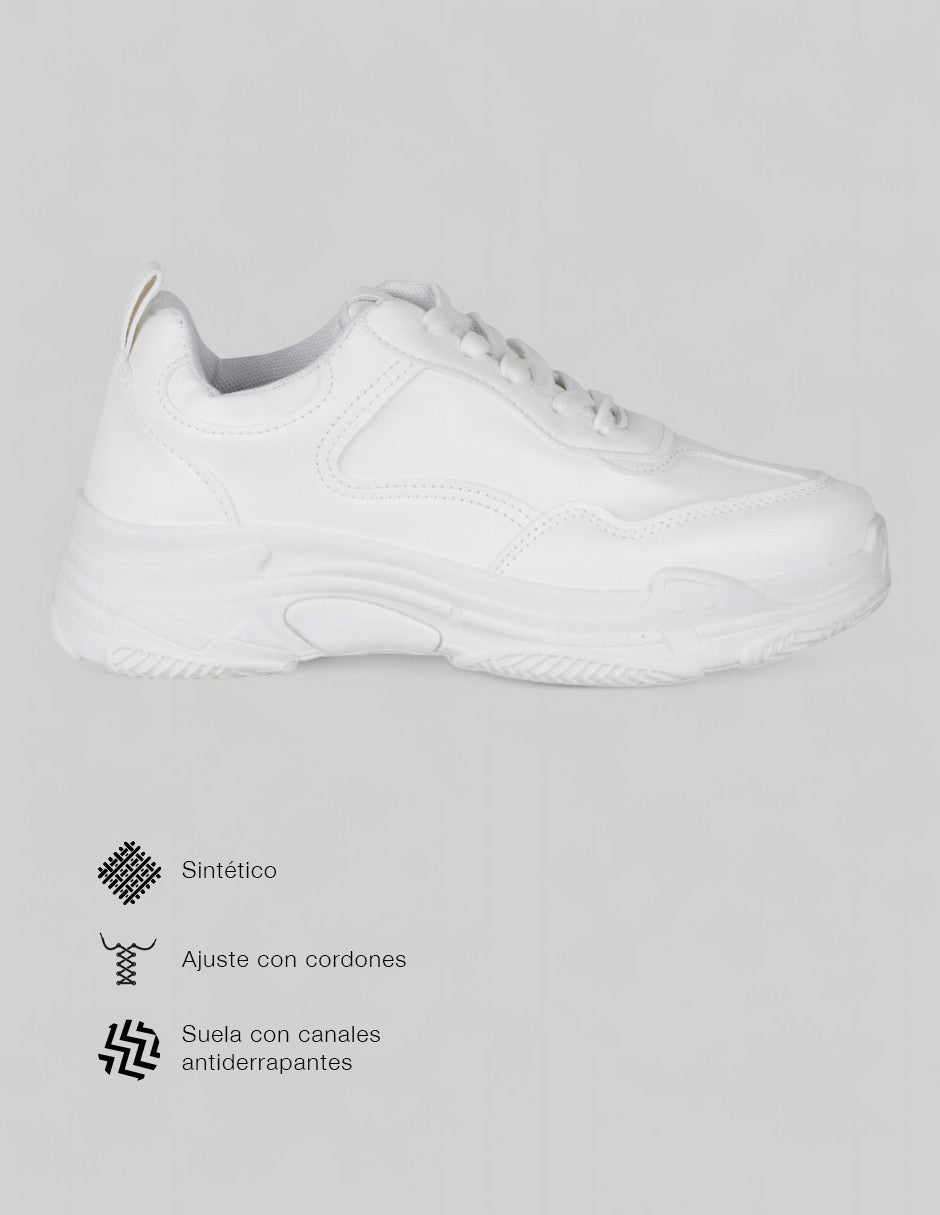 Tenis con cordones  Orbit en Sintético – Blanco