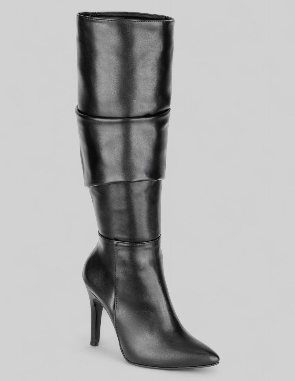 Botas altas Nutty en Piel vegana – Negro