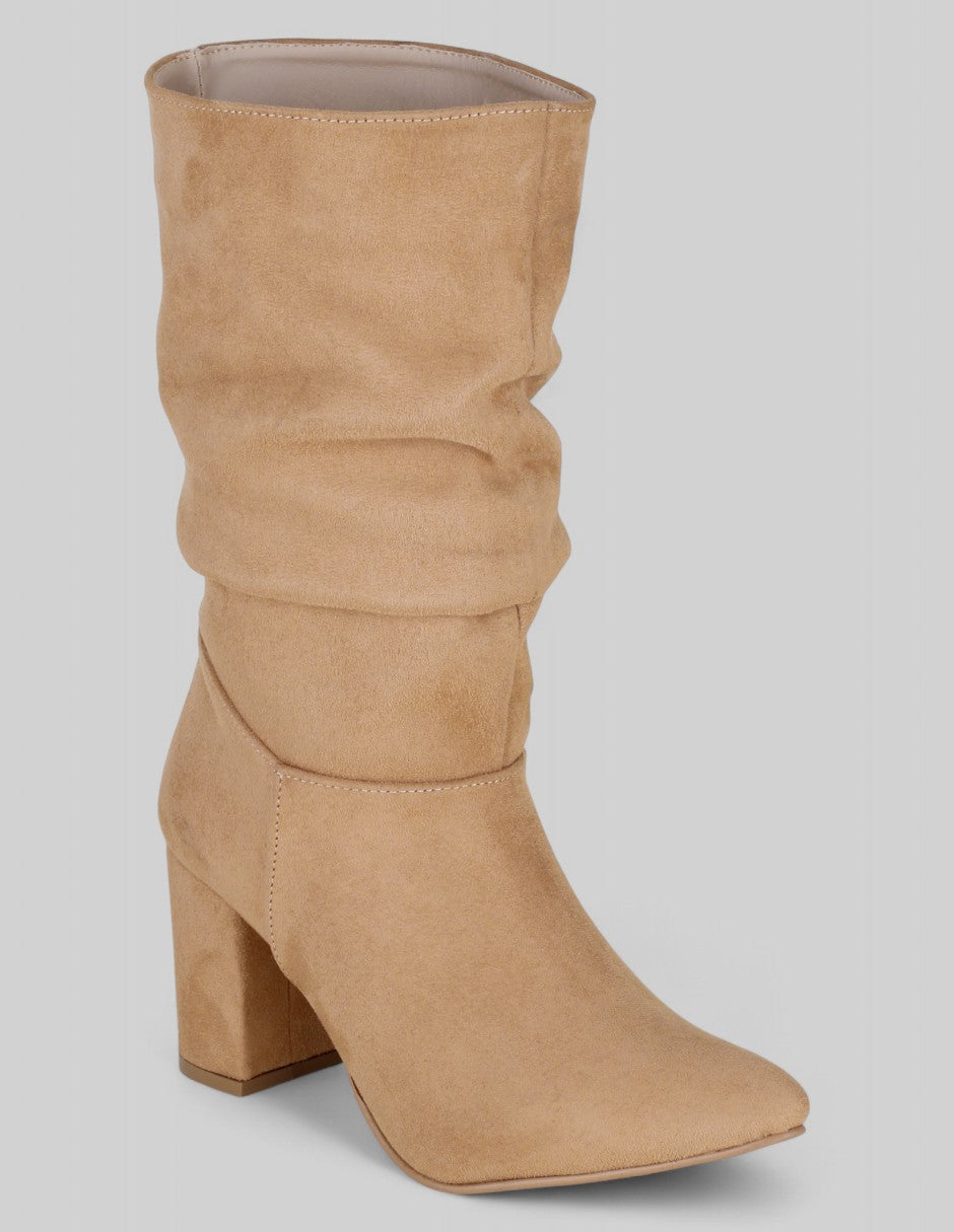 Botas altas Nutty en Gamuza – Beige