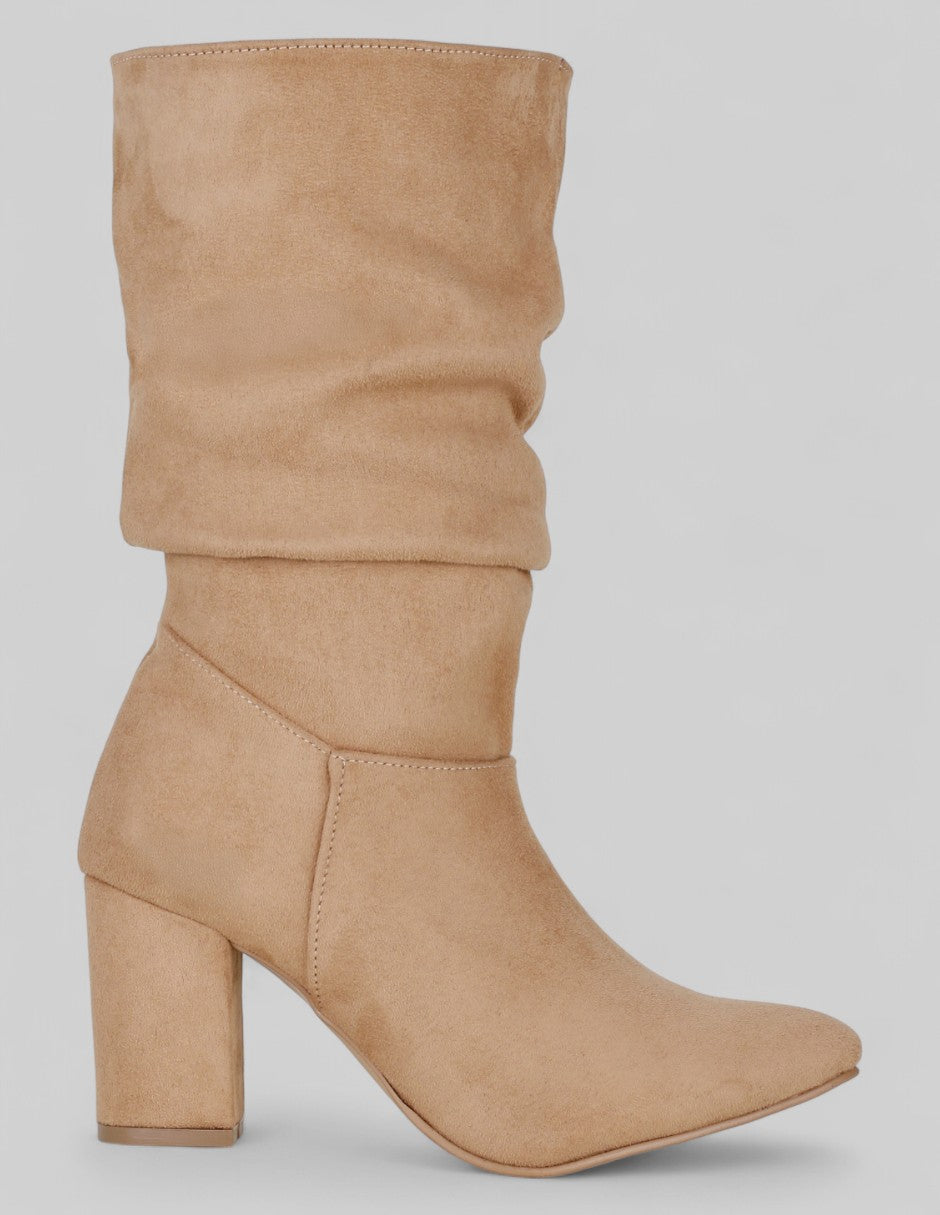 Botas altas Nutty en Gamuza – Beige