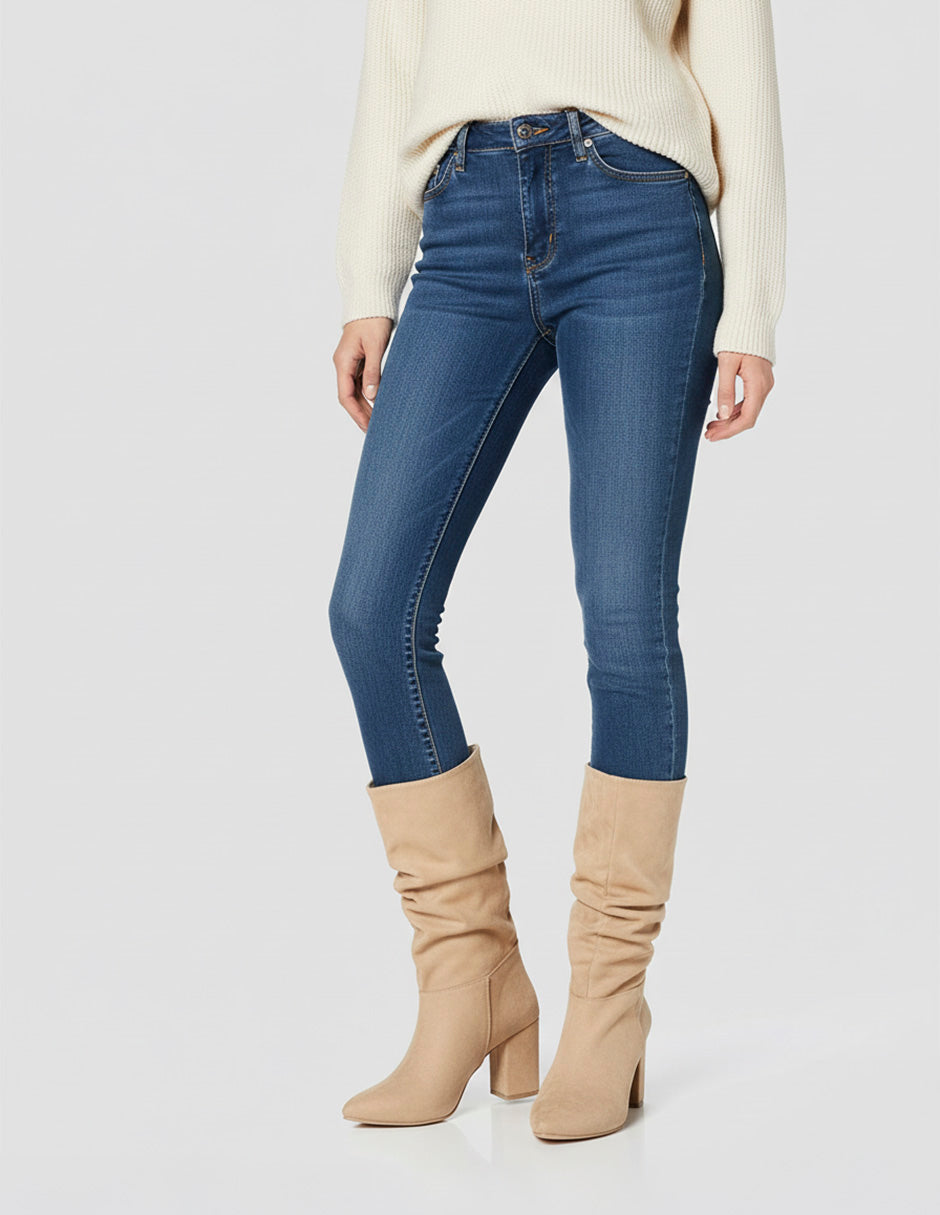 Botas altas Nutty en Gamuza – Beige