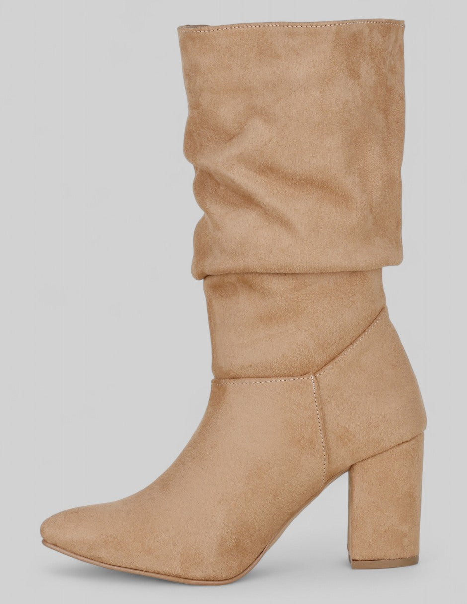 Botas altas Nutty en Gamuza – Beige