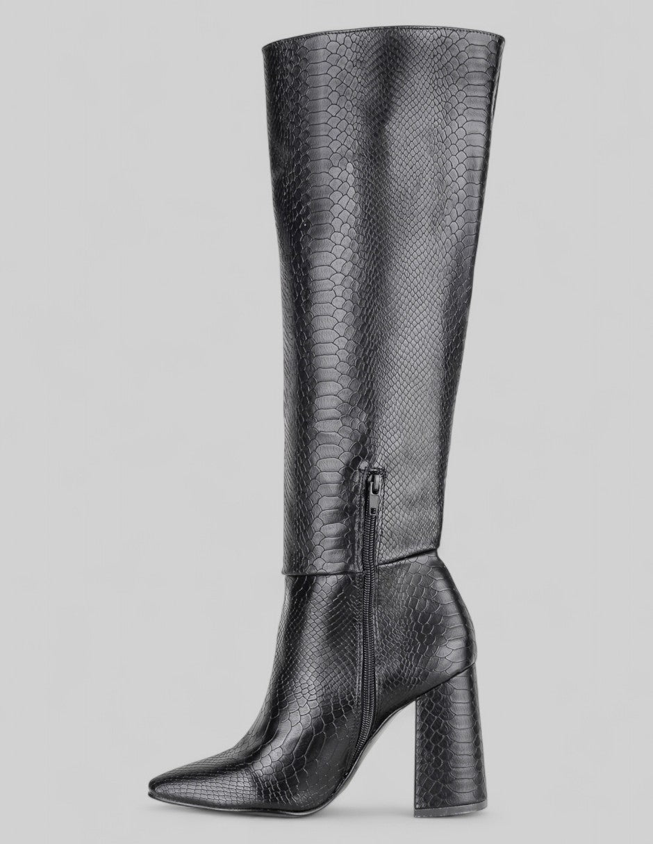 Botas altas Hella en Piel vegana – Negro
