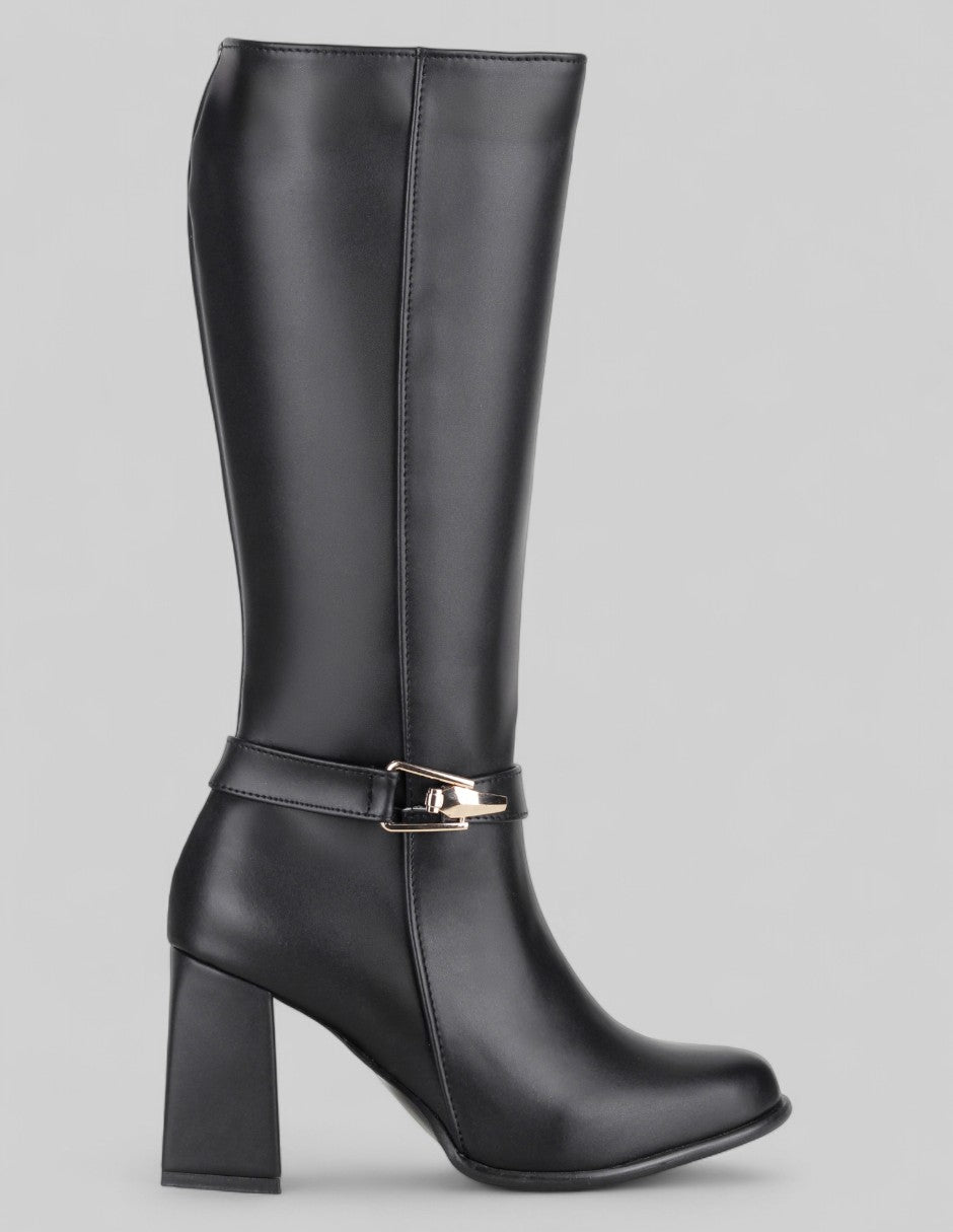 Botas altas Hella en Piel vegana – Negro