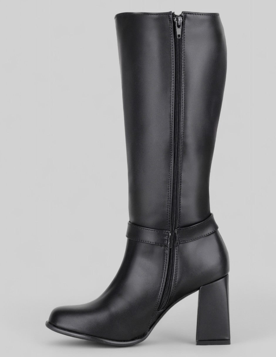 Botas altas Hella en Piel vegana – Negro