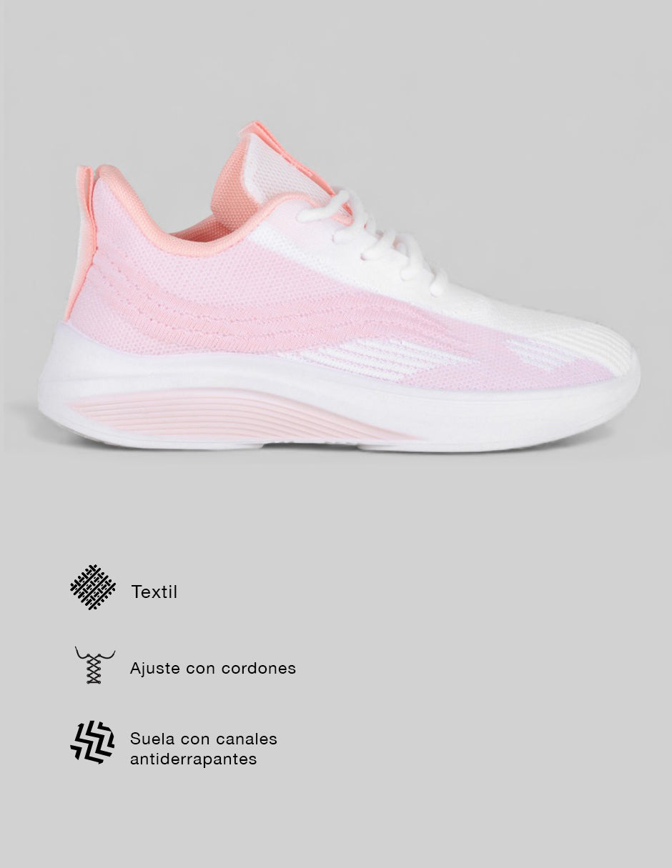 Tenis tipo deportivo  Sfera en Textil – Rosa