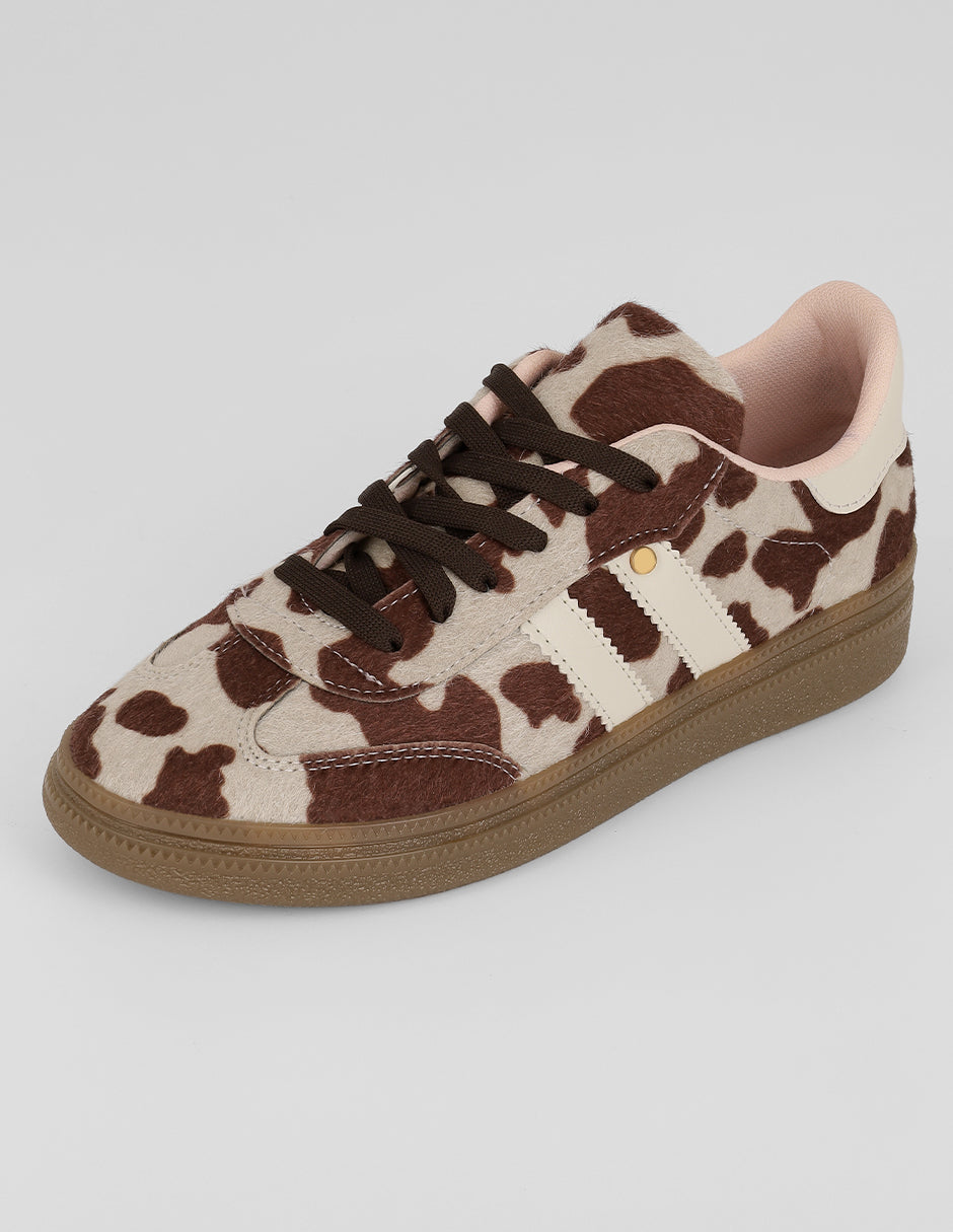 Tenis con cordones Jolene en Textil – Animal print