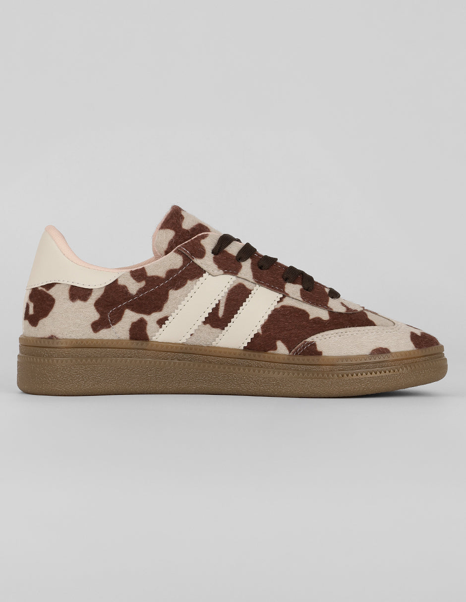 Tenis con cordones Jolene en Textil – Animal print