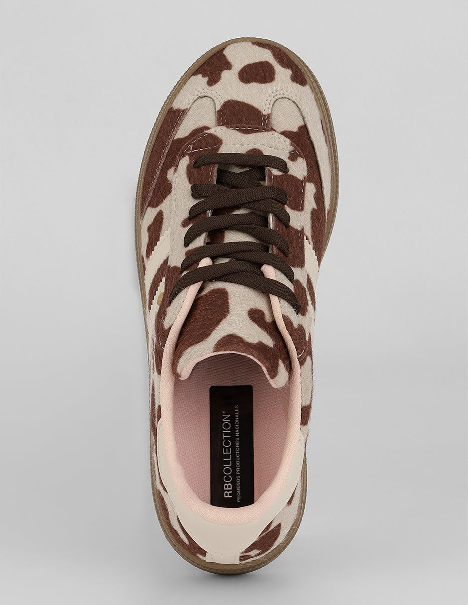 Tenis con cordones Jolene en Textil – Animal print