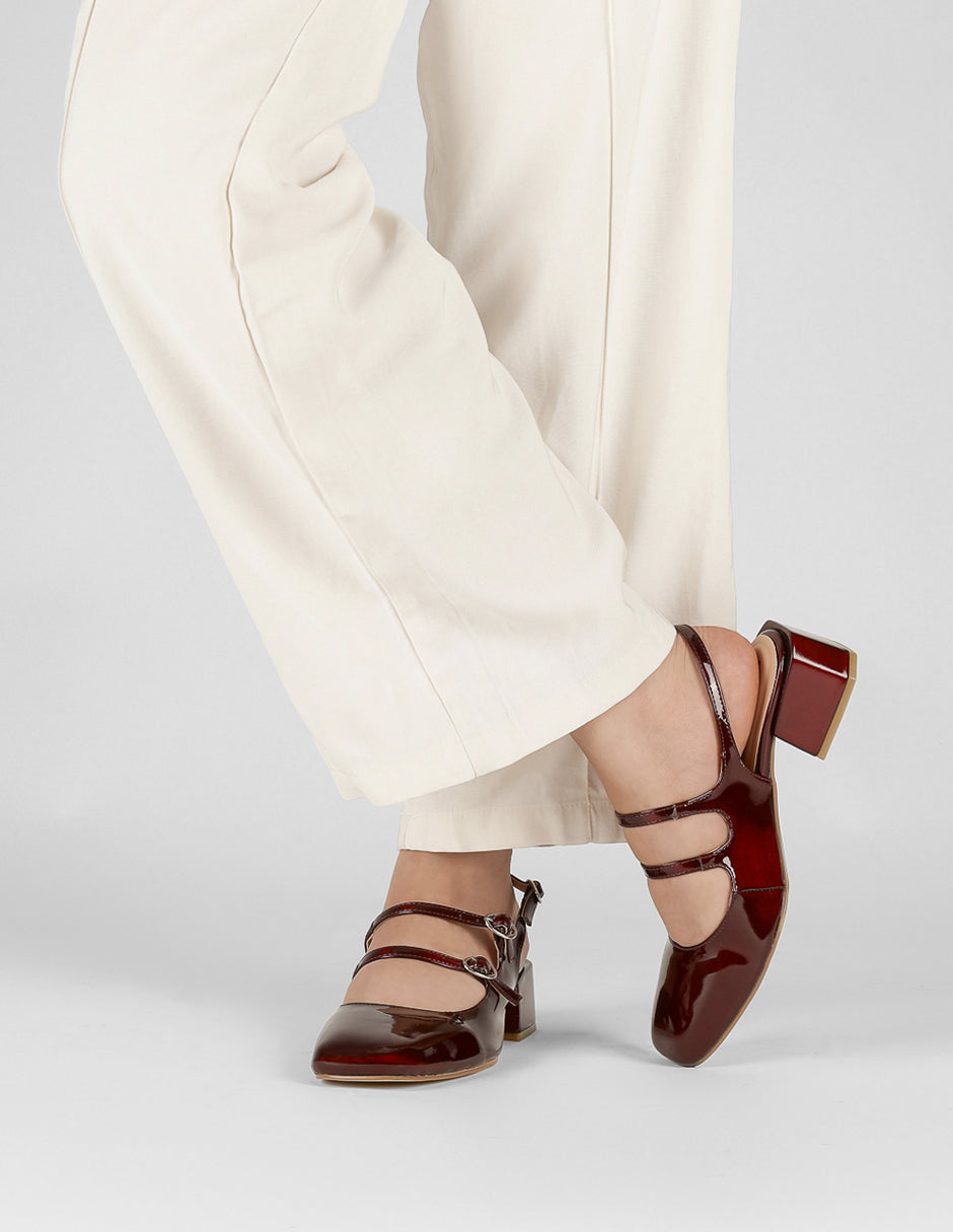 Zapatillas Simone en Charol – Rojo
