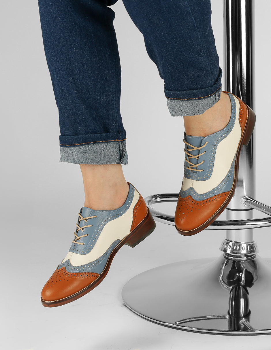 Oxfords Brixton en Piel vegana – Multicolor