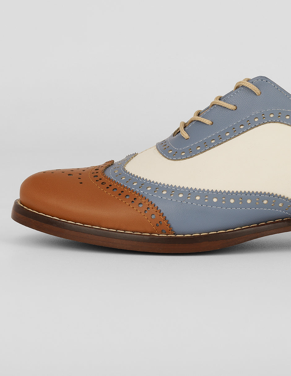 Oxfords Brixton en Piel vegana – Multicolor