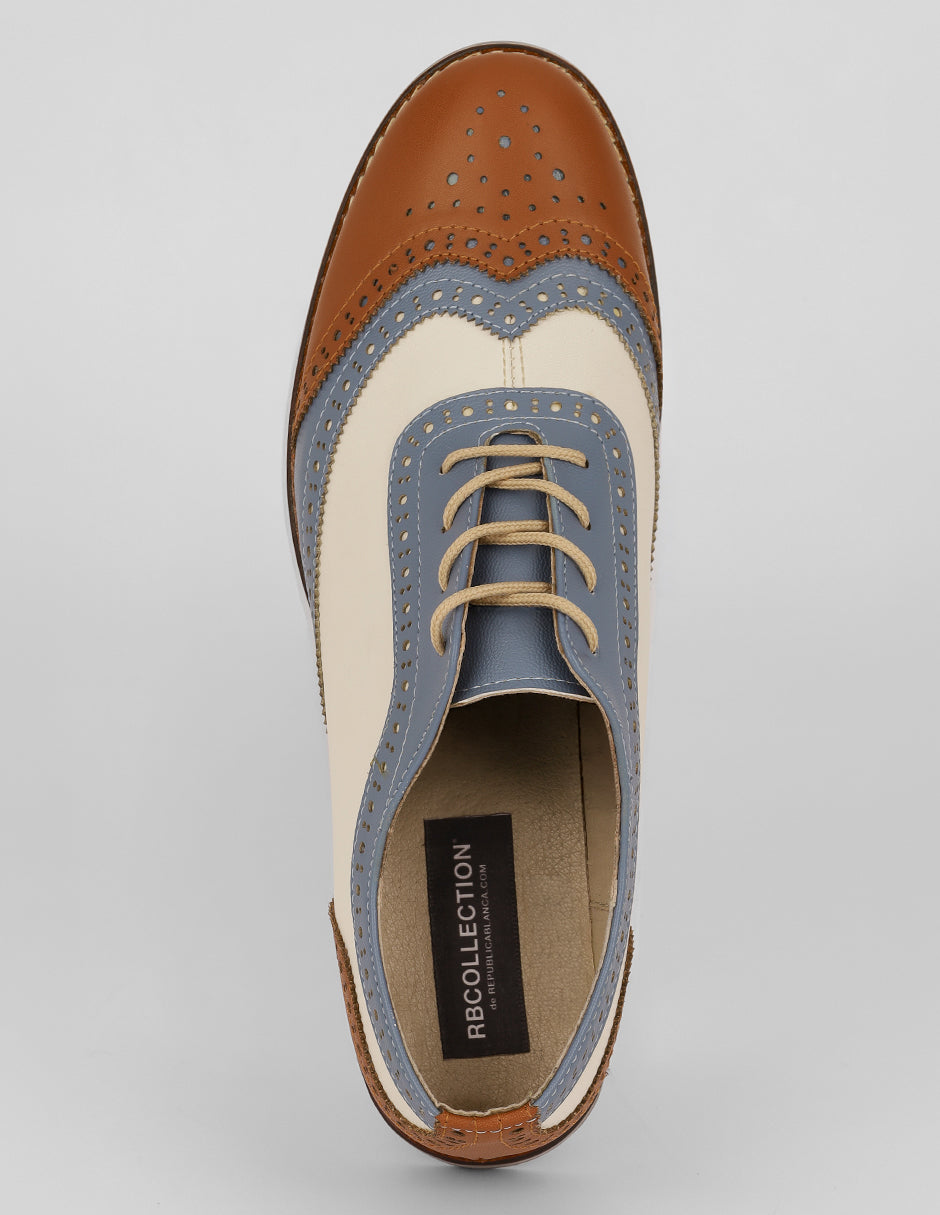 Oxfords Brixton en Piel vegana – Multicolor