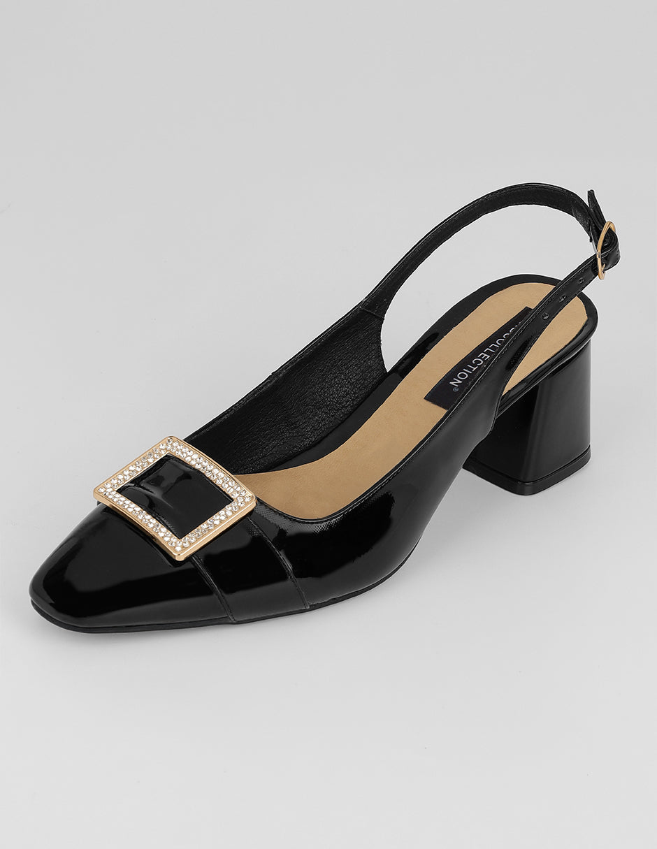 Zapatillas Eleanor en Charol – Negro
