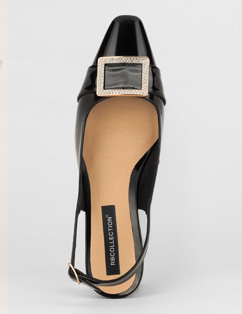 Zapatillas Eleanor en Charol – Negro