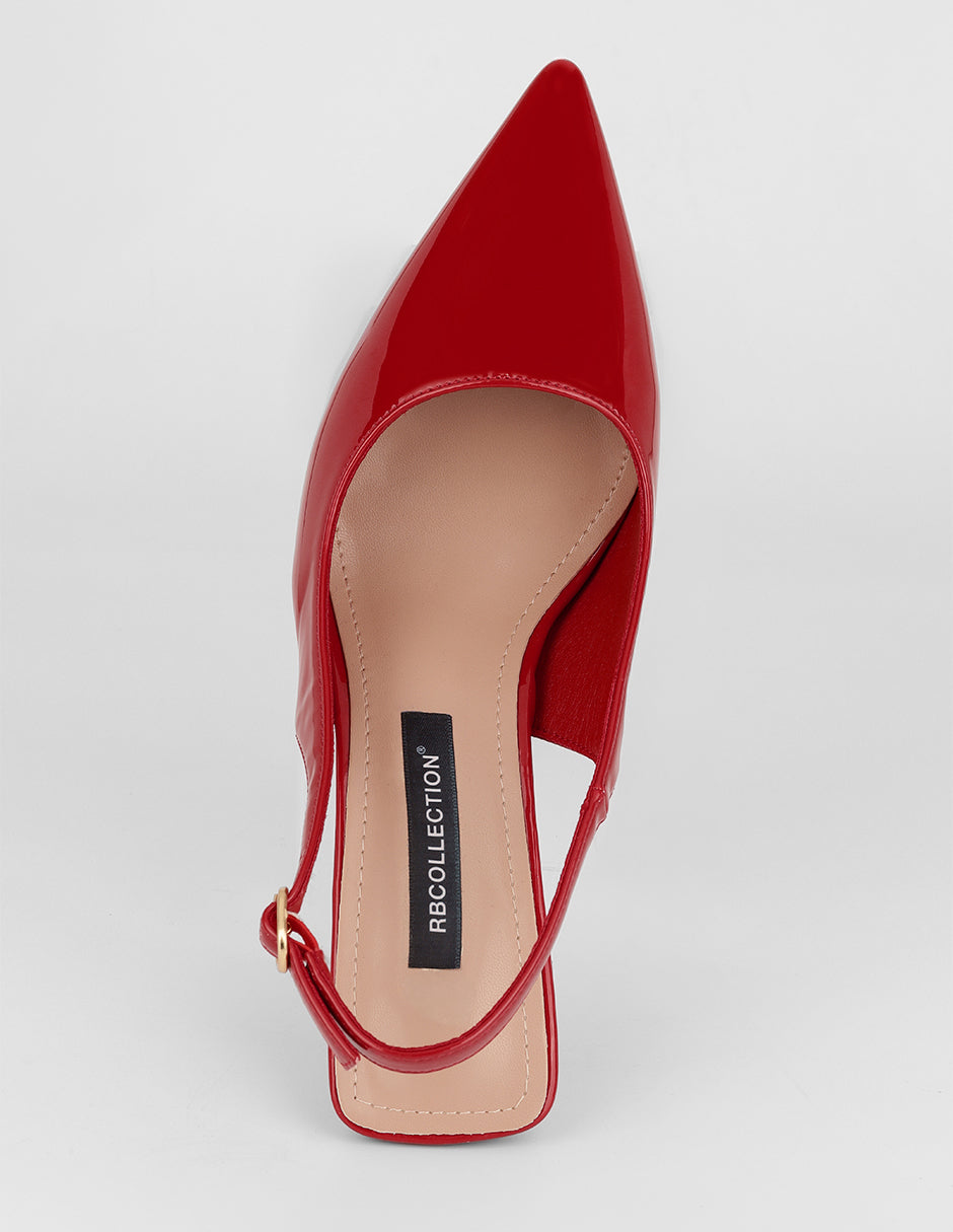Zapatillas Vera en Charol – Rojo