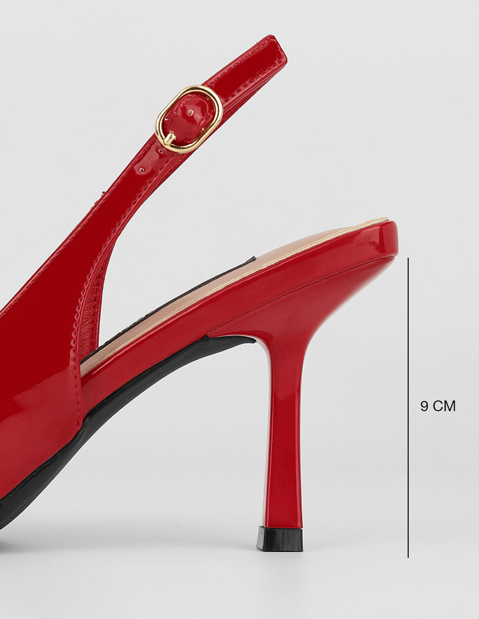 Zapatillas Vera en Charol – Rojo