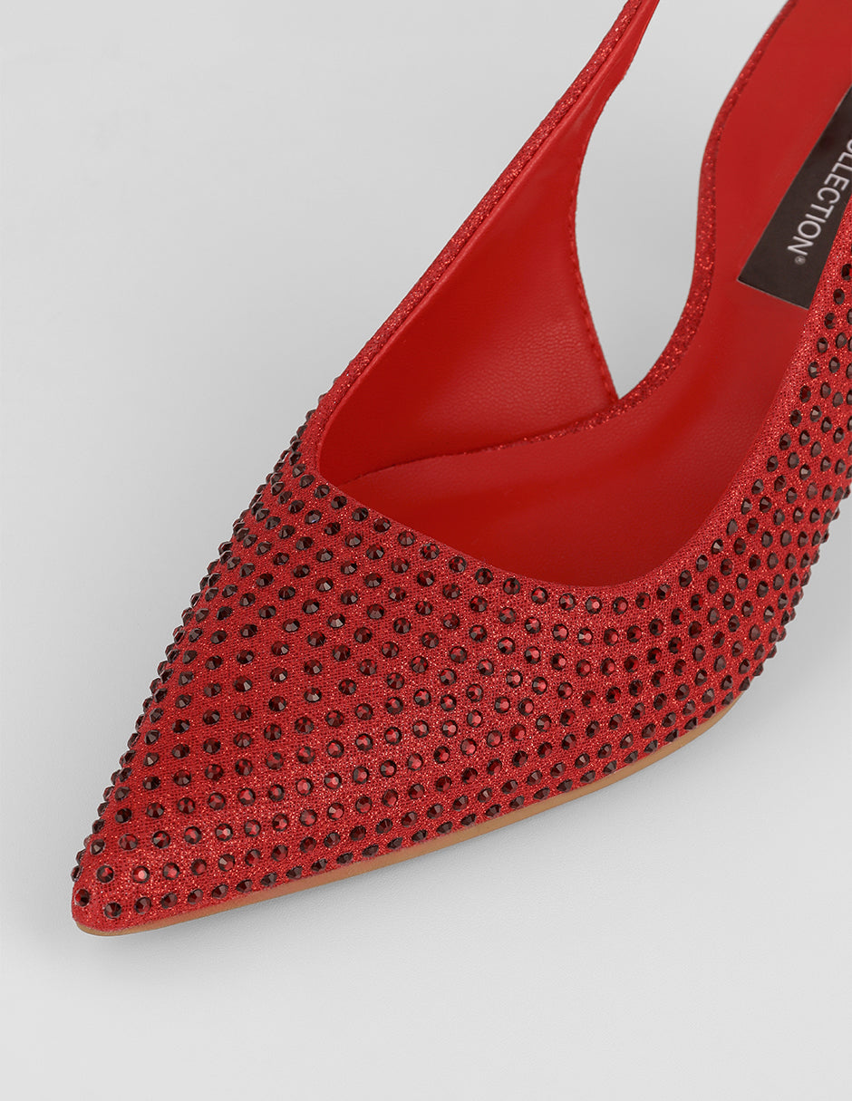 Zapatillas Slingback en Sintético – Rojo