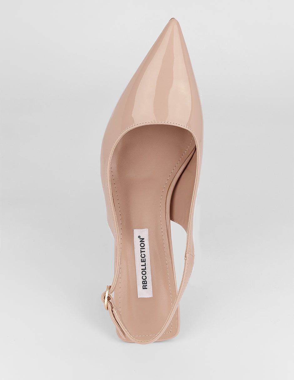 Zapatillas Vera en Charol – Beige