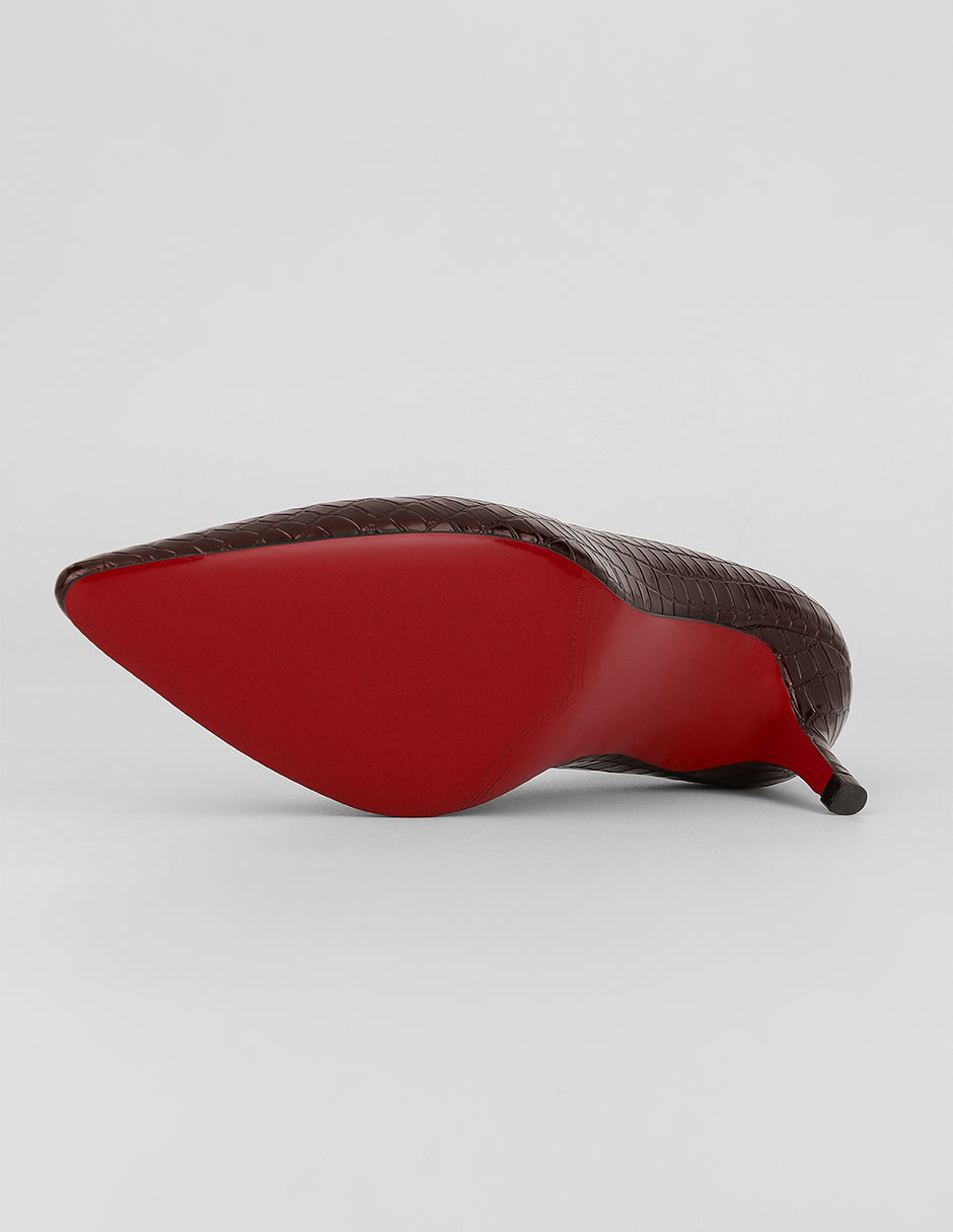Zapatillas Milena en Piel vegana – Rojo