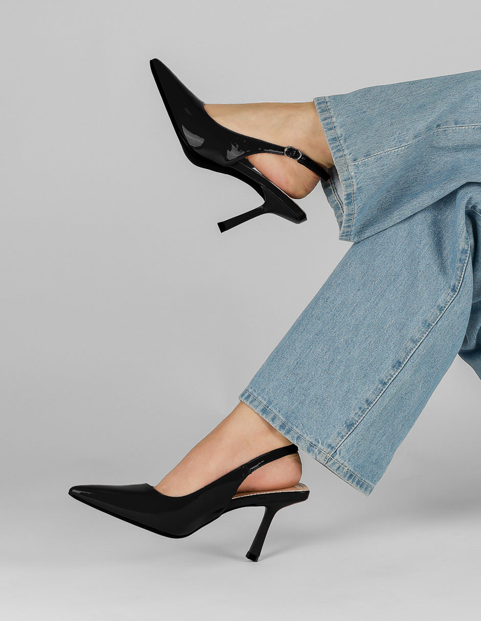 Zapatillas Vera en Charol – Negro