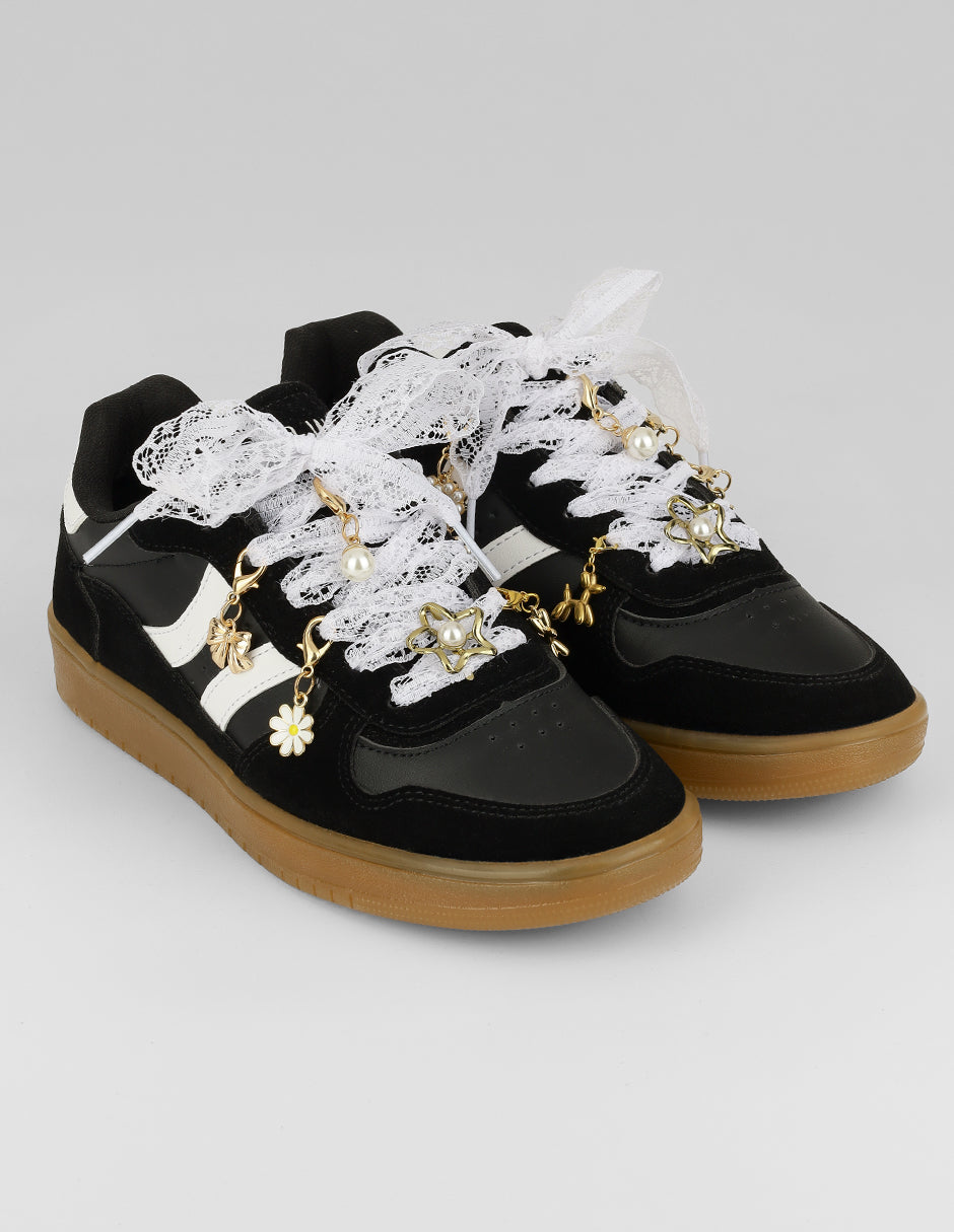 Tenis con cordones  Raven en Sintético – Negro