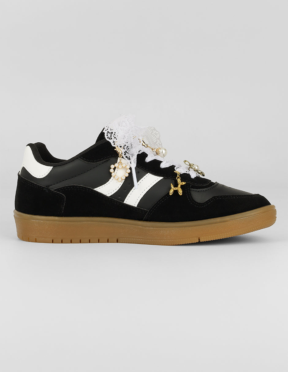 Tenis con cordones  Raven en Sintético – Negro