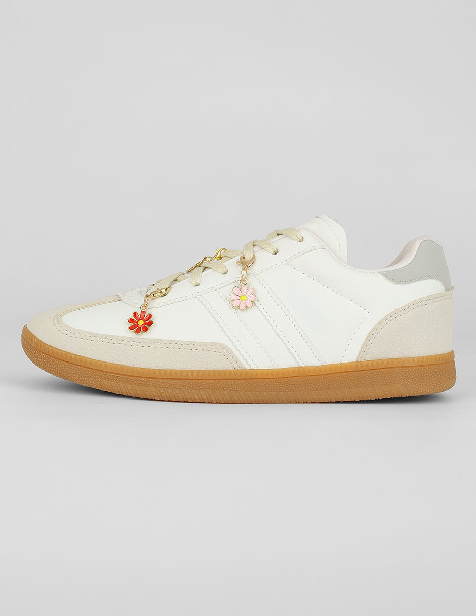 Tenis con cordones Exterior Piel vegana Color Blanco Para Mujer De RBCOLLECTION