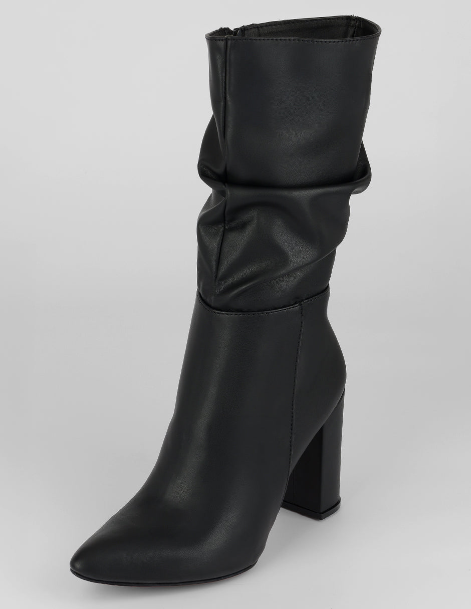 Botas altas Alessia en Piel vegana – Negro