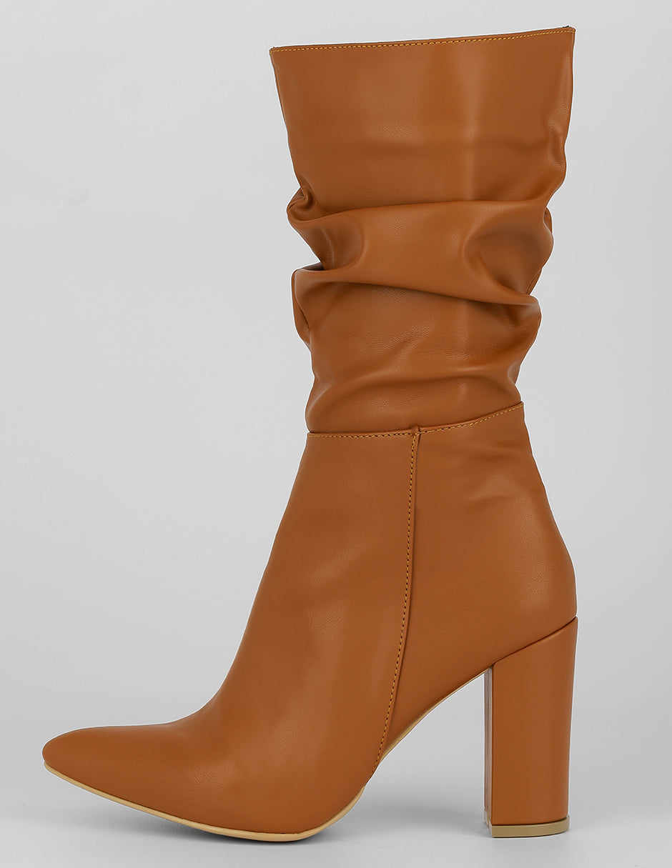 Botas altas Exterior Piel vegana Color Café Para Mujer De RBCOLLECTION