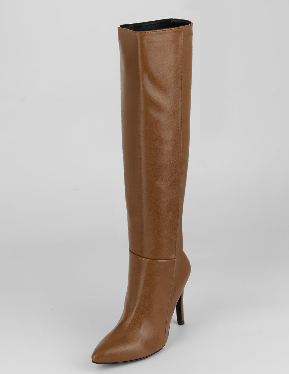 Botas altas Celine en Piel vegana – Café