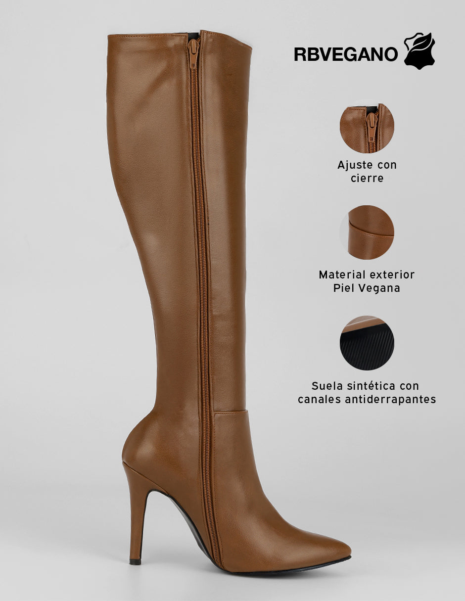Botas altas Celine en Piel vegana – Café