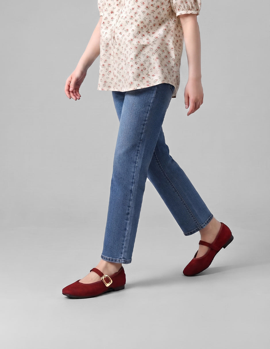 Mary Jane Scarlett en Gamuza – Rojo