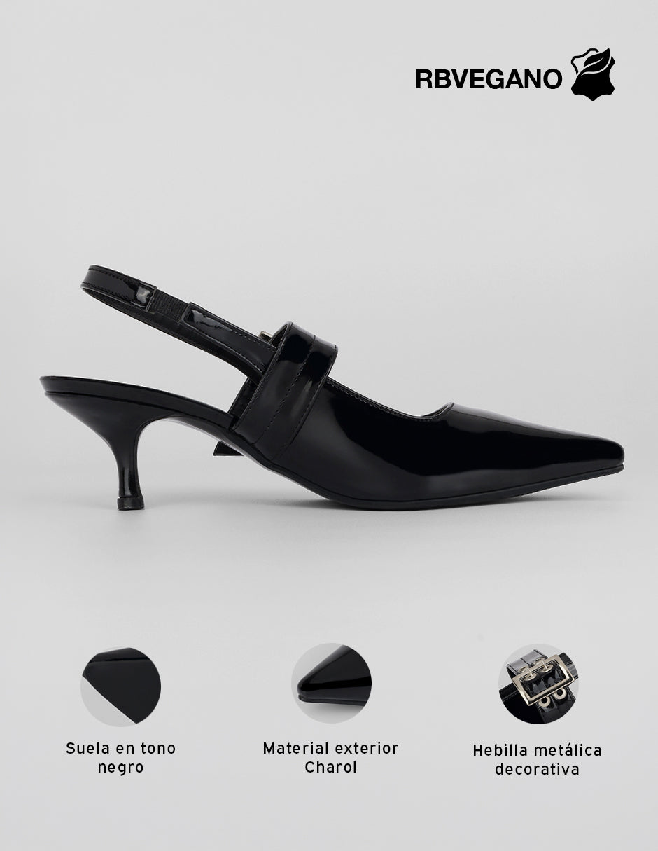 Zapatillas Brigitte en Charol – Negro