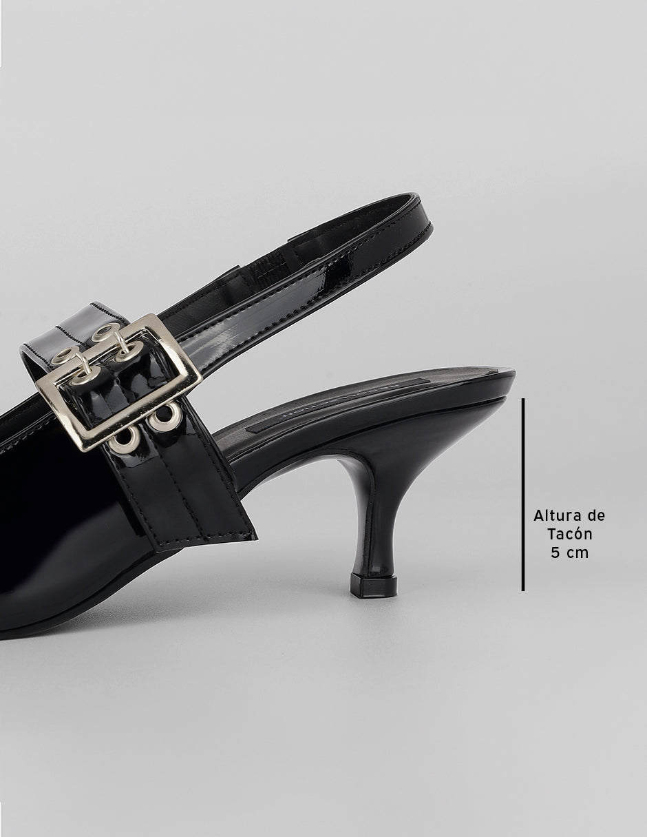 Zapatillas Brigitte en Charol – Negro