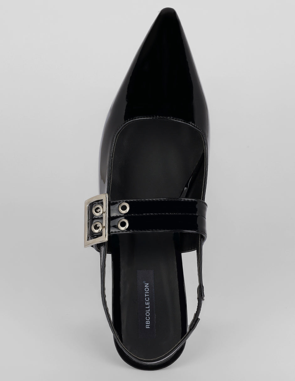 Zapatillas Brigitte en Charol – Negro