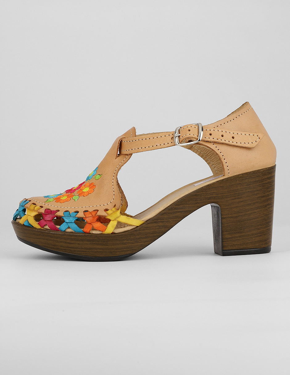 Zapatillas Exterior Piel Color Café Para Mujer De RBCOLLECTION