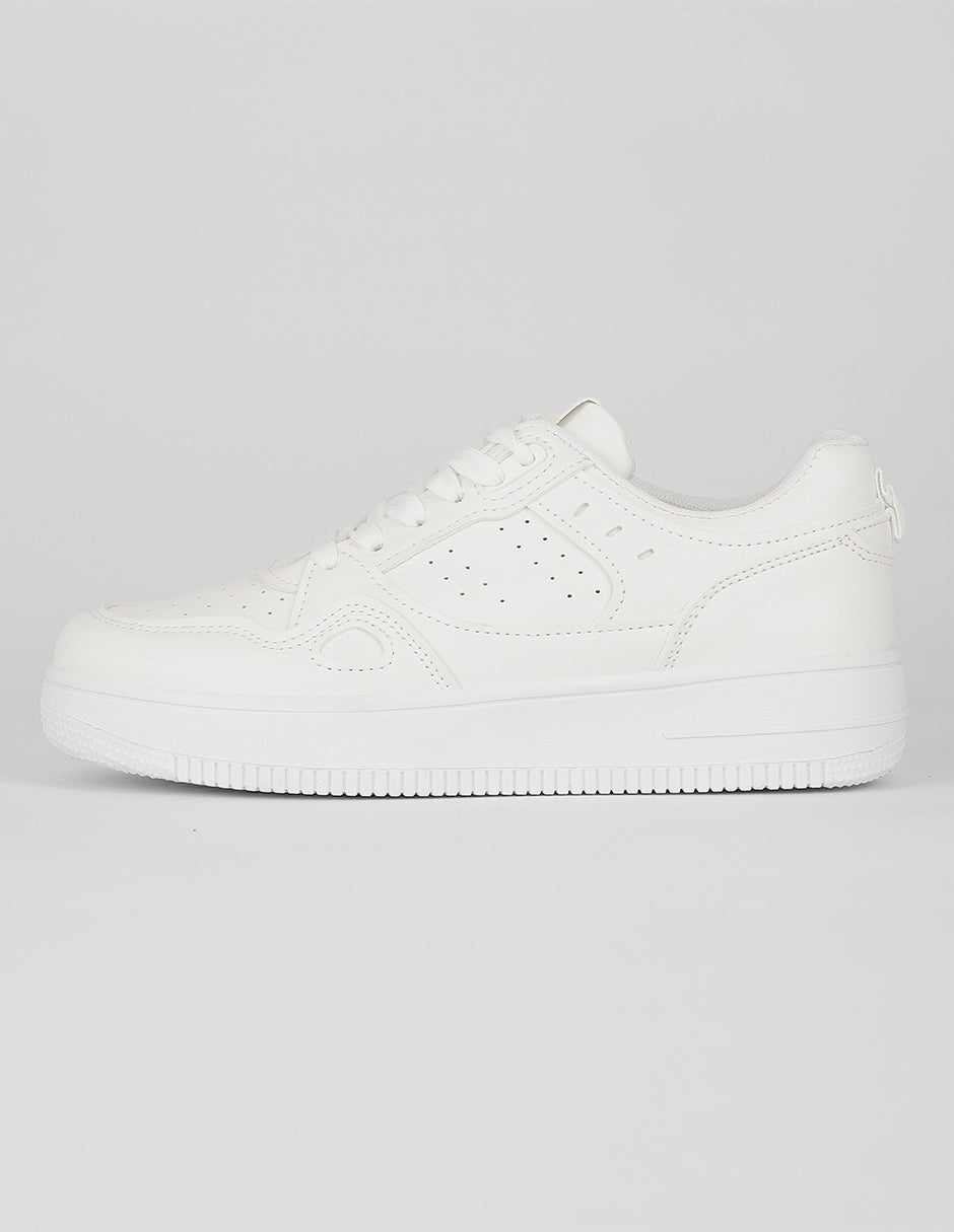Tenis con cordones Exterior Sintético Color Blanco Para Mujer De RBBASICS