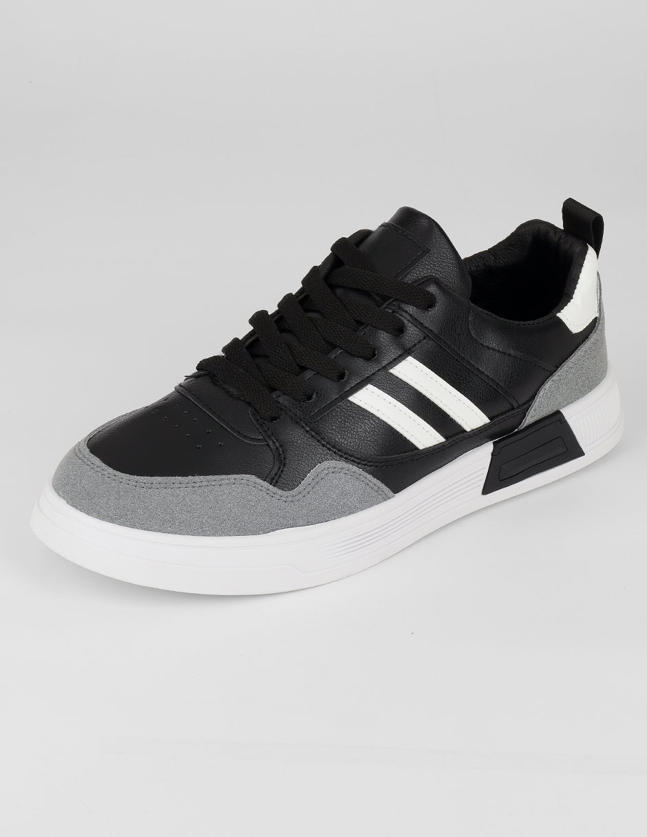Tenis con cordones Caliza en Sintético – Negro