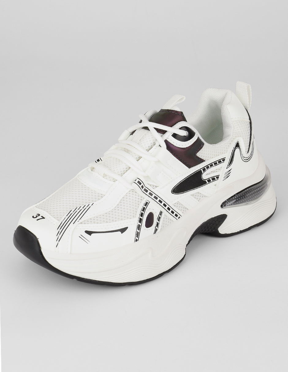 Tenis tipo deportivo  Bruma en Textil – Blanco