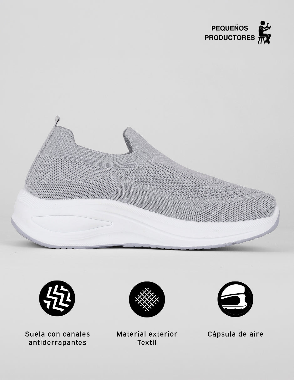 Zapatos de confort Deriva en Textil – Gris